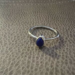 Elegant Silver Ring with Blue Stone